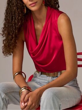 ❤️ Red Draped Top ❤️ XL